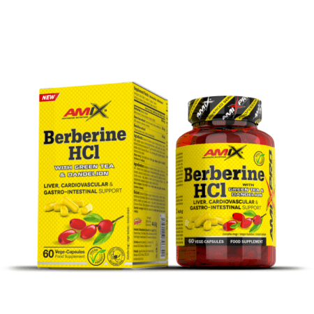Amix Berberine HCl with GreenTea & Dandelion 60kaps.
