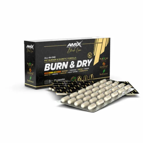 Amix Black Line Burn & Dry Blister Riebalų degintojas (90 kaps.)