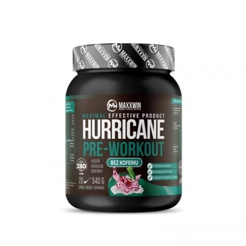 MaxxWin Hurricane Pre-Workout Prieštreniruotinis maisto papildas be kofeino 540g.