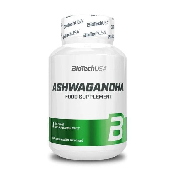 BIOTECH ASHWAGANDHA Vitaminai nervų sistemai ir imunitetui 60kaps.