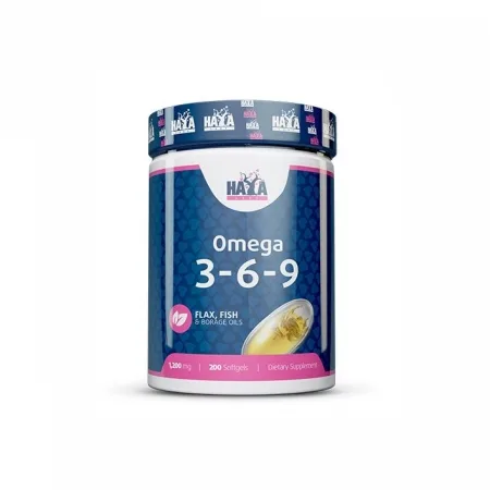 Haya Labs Omega 3-6-9 Žuvų taukai 200kaps.