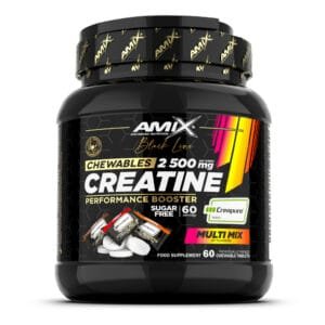 Amix Black Line Chewable Creatine Kramtomos becukrės kreatino monohidrato tabletės (60 tab)