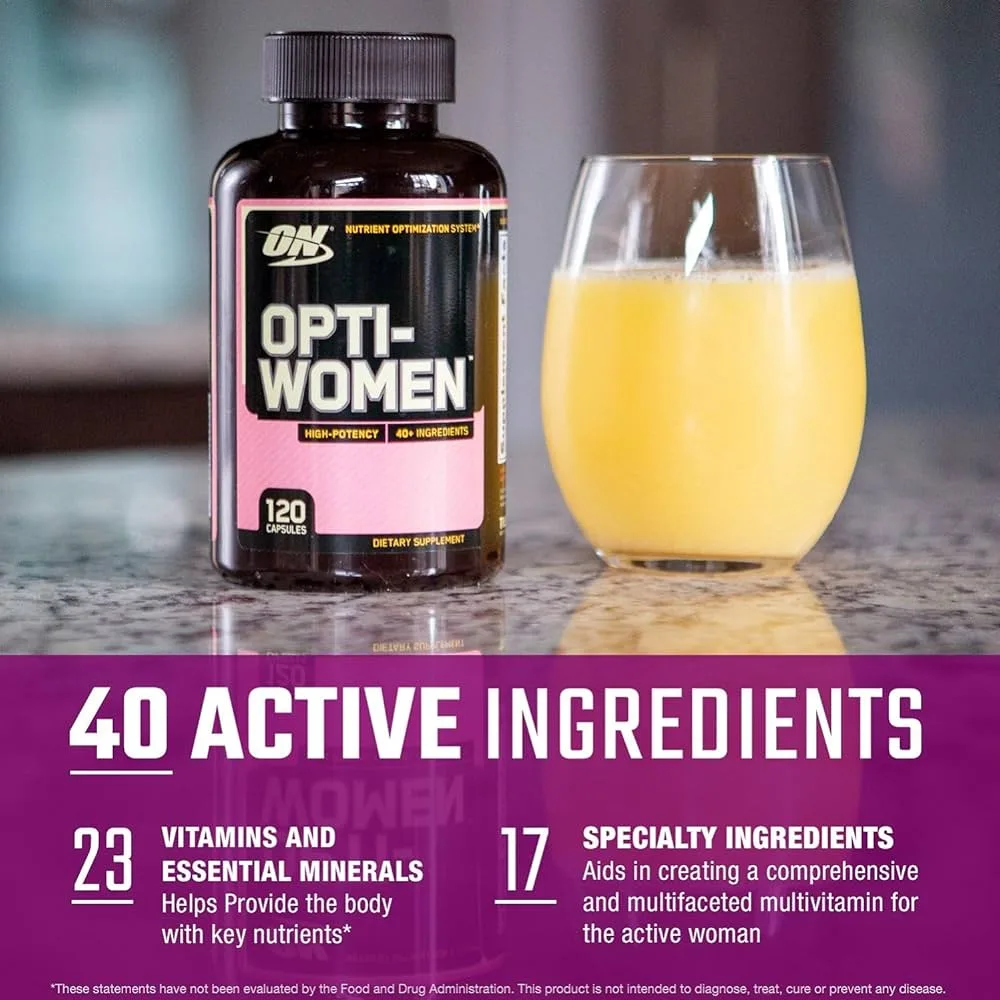 OPTI-WOMEN – tai specialus kompleksas natūralių vitaminų, mineralų, antioksodantų, žolelių ekstraktų, skirtas aktyvioms, dirbančioms ar sportuojančioms moterims.