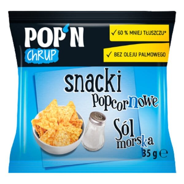 Pop'N Chrup spragintų kukurūzų traškučiai  su druska 35 g