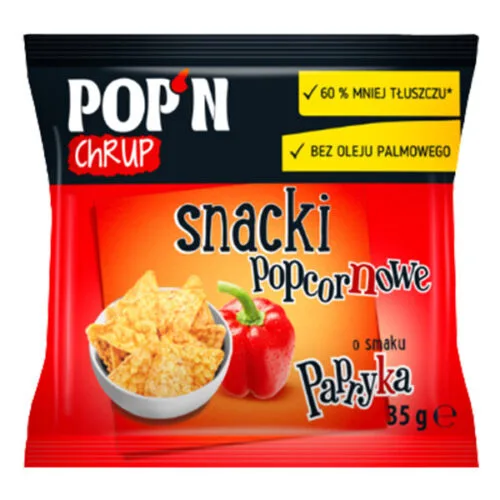 Pop'N Chrup spragintų kukurūzų traškučiai su paprika 35 g