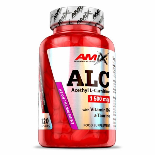 Amix Nutrition ALC (Acetil L - Karnitinas + Taurinas ir Vit B6) 120 kaps.