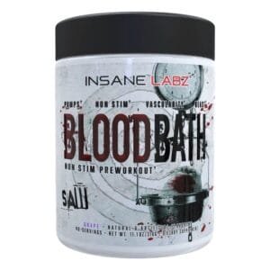 INSANE LABZ Blood Bath SAW Prieš treniruotinis papildas be kofeino (315g/40 porcijų)