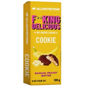ALLNUTRITION FitKing Delicious Donut Cookie Baltyminiai sausainiai (128g) - Bananų ir riešutų sviesto